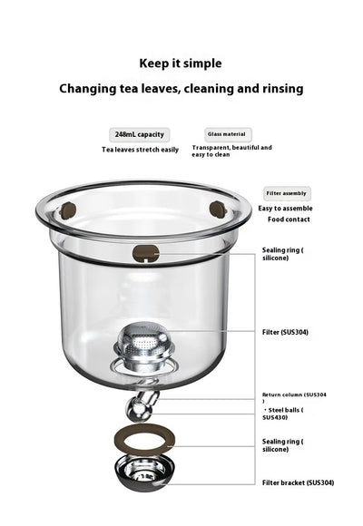 Tetera de Cristal con Separador de Té - Juego Completo para el Hogar - Image 23