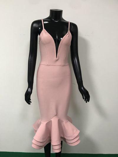 Vestido de Noche Escote Profundo Ajustado Tipo Bandage - Image 15