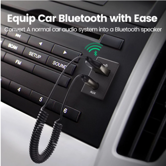 Receptor Bluetooth para Auto con Entrada Auxiliar y Audio de Alta Calidad