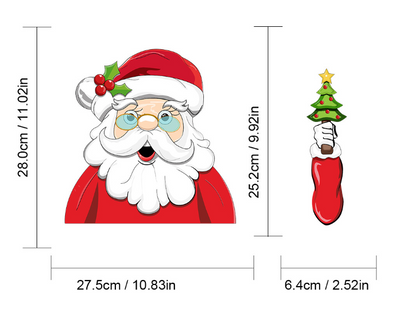 Pegatinas Navideñas Santa Claus para Parabrisas y Limpiaparabrisas - Image 33