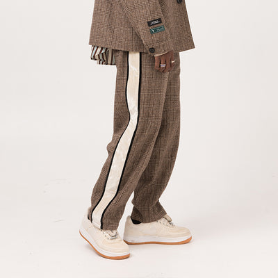 Pantalón de Terciopelo Cuadros Café Vintage para Hombre - Image 3