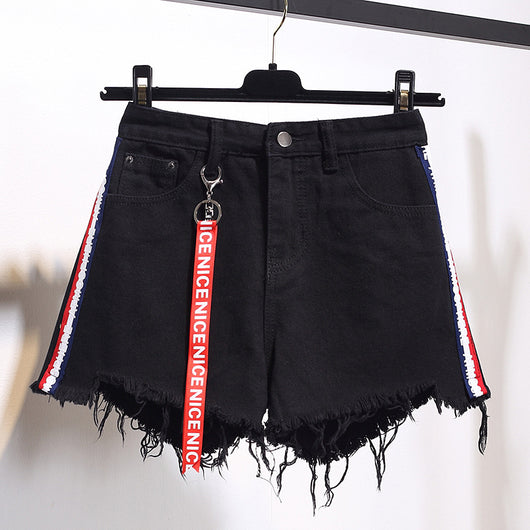 Shorts de Mezclilla Cintura Alta Talla Grande XL - Pantalones Cortos Holgados para Verano - Image 3
