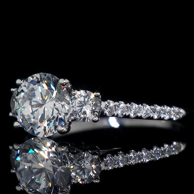 Anillos de Diamante Zircón Redondo Triple - Image 4