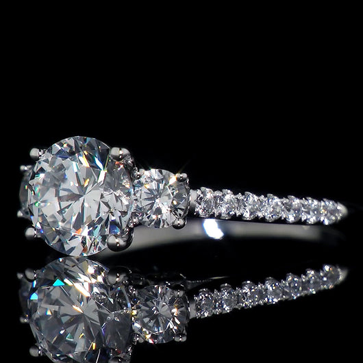 Anillos de Diamante Zircón Redondo Triple - Image 4