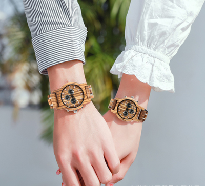 Reloj de Pareja en Madera y Cuarzo - Diseño Elegante Unisex - Image 12