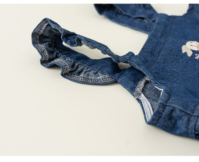 Conjunto Infantil Primavera: Blusa Denim y Falda Manga Larga - Image 12