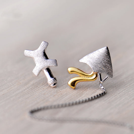 Aretes Asimétricos de Personalidad Larga