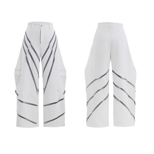 Pantalón Plisado con Detalles Metálicos y Remaches - Image 9