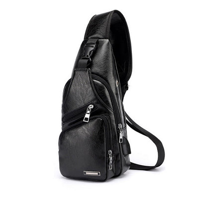 Bolsa Pecho Hombre con Carga USB - Bandolera Diagonal Impermeable - Image 5