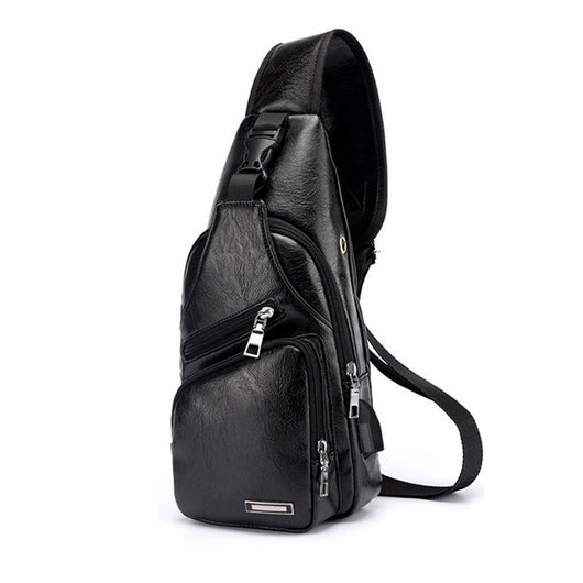 Bolsa Pecho Hombre con Carga USB - Bandolera Diagonal Impermeable - Image 5