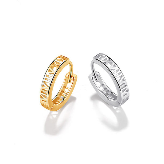 Aretes Romanos de Plata Fina 925 para Mujer