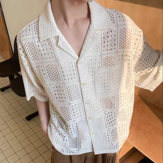 Camisa Suelta Calada para Hombre - Diseño Minimalista - Image 3