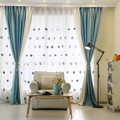 Stack of six folded fabric swatches in beige, pink, sage green, teal, mustard yellow, and navy blue. - Image 3