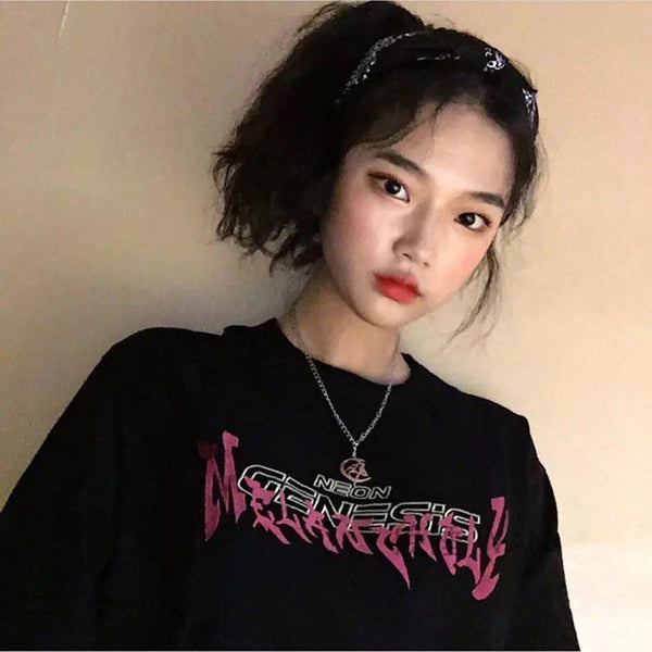 Playera Suelta Cuello Redondo Estilo Harajuku Tendencia Coreana