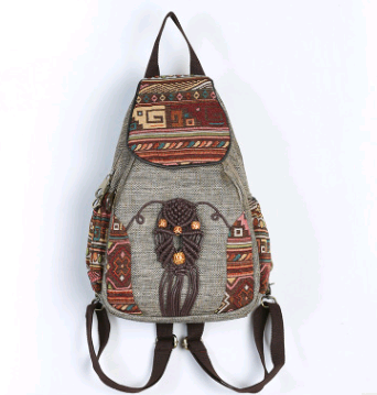 Mochila de Lona Retro Estilo Chino - Bolso de Hombro Compacto para Viajes - Image 6