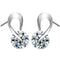 Aretes Espiral de Cristal Zircón Brillante