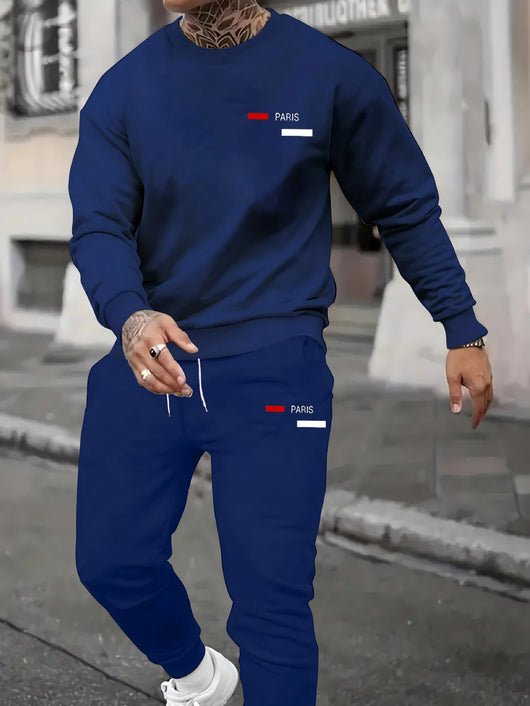 Conjunto de Sudadera Estampada y Pantalón de Fleece Casual - Image 3