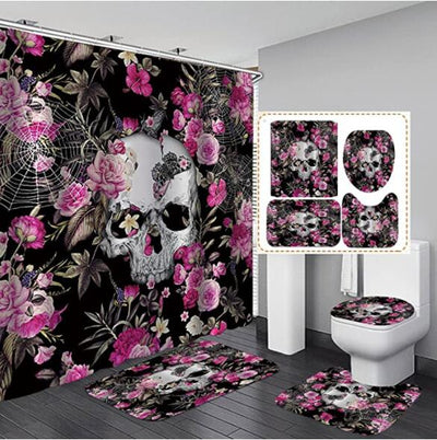 Cortina de Baño Halloween Impresa Gruesa e Impermeable - Image 34