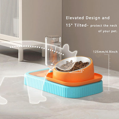 Comedero y Bebedero Elevado para Mascotas con Dispensador Automático - Image 11