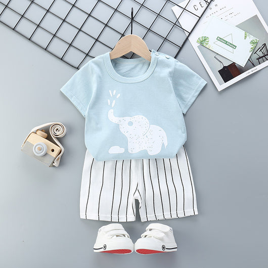Conjunto Infantil de Manga Corta con Diseño Animado - Image 3