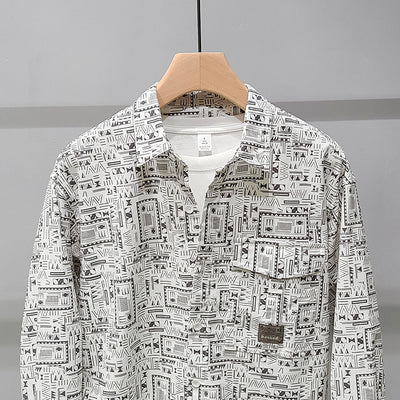 Chaqueta Suelta Estampada para Hombre - Estilo Urbano Moderno - Image 6