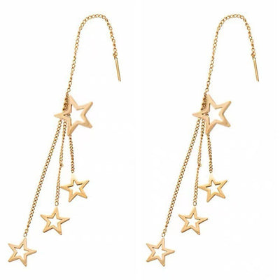 Aretes de Oro Au750 Livianos y Versátiles con Borlas - Image 8