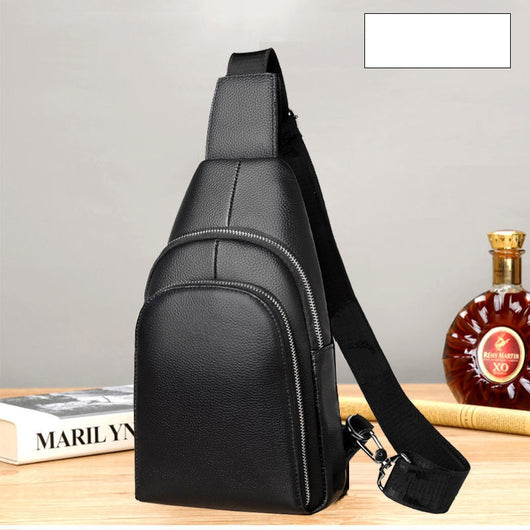 Mochila Bandolera de Cuero Suave - Bolso Diagonal Casual para el Pecho - Image 10