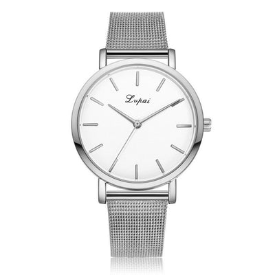 Reloj de Moda para Mujer con Malla Plateada y Dorada, Diseño Mármol Creativo - Image 14