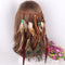 Adorno para cabello con cuerda de cuero y pluma de pavo real