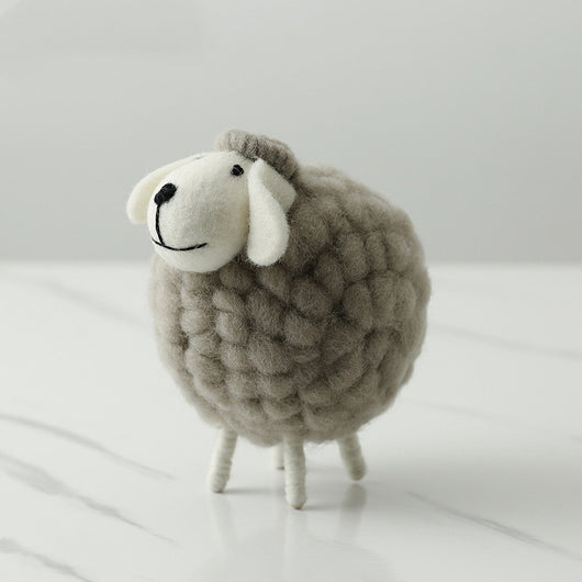 Figuras Decorativas de Fieltro Oveja Miniatura para Fiestas y Decoración del Hogar - Image 9