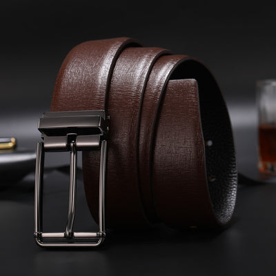 Cinturón de Cuero Genuino para Hombre con Hebilla Cruzada - Image 12