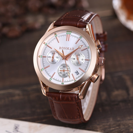 Reloj Casual Luminoso Resistente al Agua con Correa de Cuero - Image 2