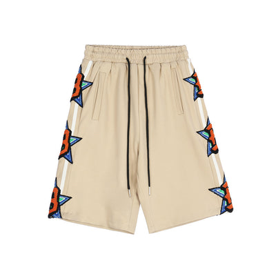 Shorts Casuales con Cordón y Estampado de Letras para Hombre