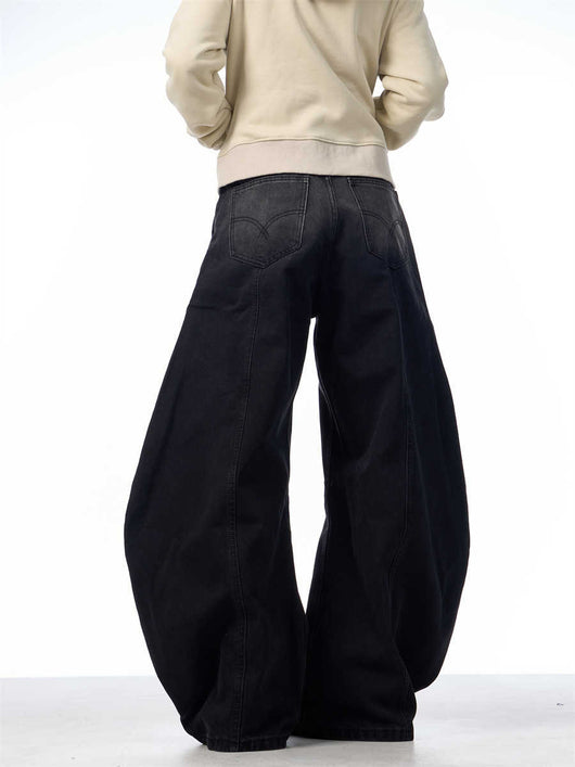 Pantalones Vaqueros Retro Negros Rectos Oversize para Mujer - Image 6