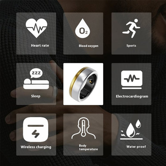 Anillo Inteligente X5 con Monitoreo ECG, Resistente al Agua para Deportes y Salud - Image 3