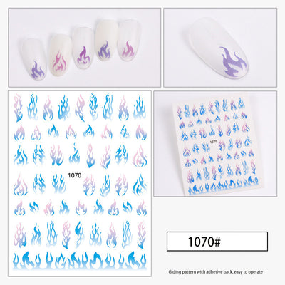 Adhesivo Decorativo para Uñas con Diseños Flama y Patrones - Image 4