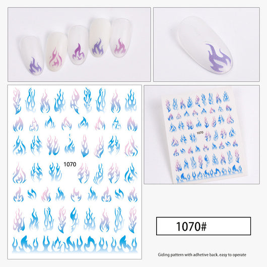 Adhesivo Decorativo para Uñas con Diseños Flama y Patrones - Image 4
