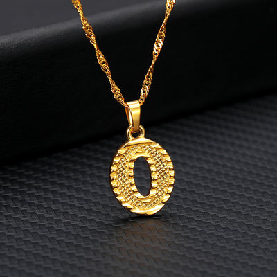 Collar con Colgante de 26 Letras Chapado en Oro - Image 17