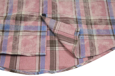 Camisa Cuadros Holgada Manga Larga para Hombre - Image 10