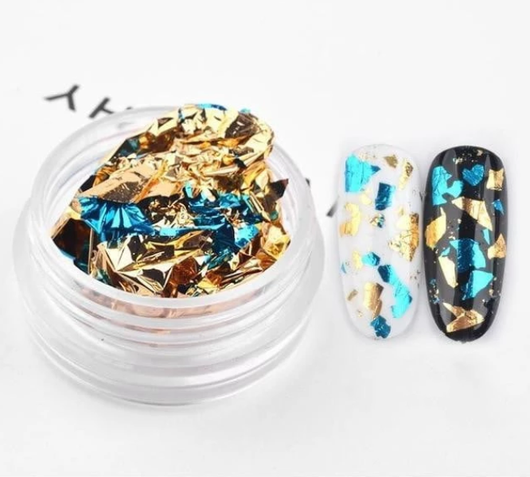 Joyería de Uñas con Lámina Metálica - Fragmentos Decorativos - Image 3