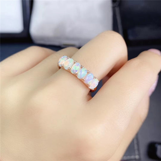 Anillo de Ópalo Natural en Plata 925