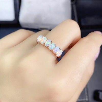 Anillo de Ópalo Natural en Plata 925
