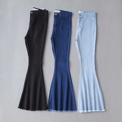 Pantalones Denim Acampanados Cintura Alta - Image 5
