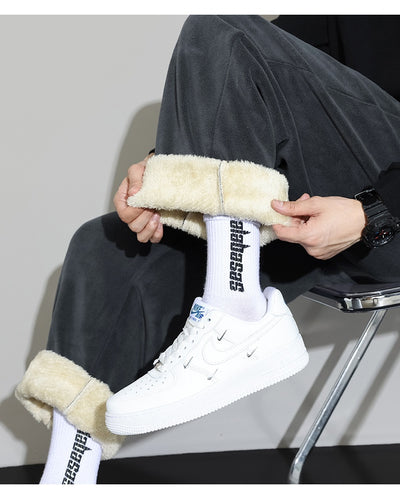 Pantalones Casuales de Cachemira para Hombre - Corte Recto y Pierna Ancha - Image 17