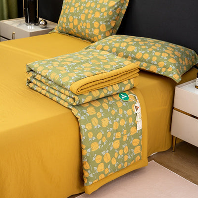 Juego de Cama Doble Verano Algodón y Lino Transpirable 4 Piezas - Image 14
