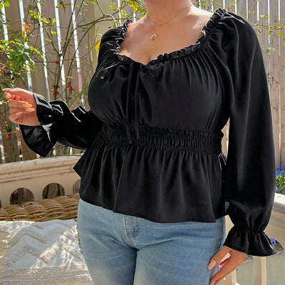 Blusa Reductora Talla Grande con Efecto Adelgazante y Escote Clavícula - Image 8