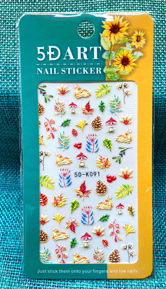Stickers de Uñas 3D con Relieve - Diseño Cuadros y Moños para Verano - Image 43