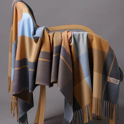Bufanda de Cachemira con Lunares para Otoño e Invierno