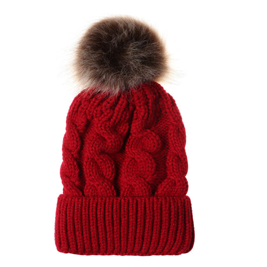 Gorro de Invierno Trenzado con Pompón - Juego Familiar Cálido - Image 15