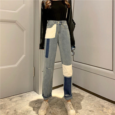 Pantalón Denim Recto Suelto con Costura Premium para Mujer - Image 2